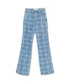 Vivienne Westwood Ray 5 Pocket Jeans Laser Denim Vw-grid-blue 31 Women In Blue