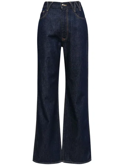 Vivienne Westwood Navy W Ray 5 Pocket Jeans In K401 Sunken Orb/indi