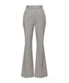 Vivienne Westwood Flared Checkered Stretch-cotton Trousers In Gray