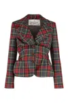 Vivienne Westwood Drunken Jacket With Tartan Wool Pattern