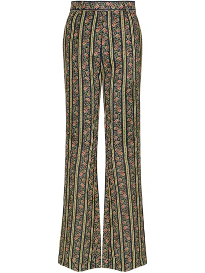 Vivienne Westwood Ray Trousers Print Linen Tailor Floral Artwork 46 Women In Multicoloured