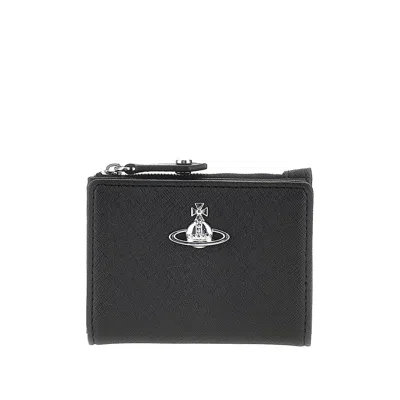 Vivienne Westwood Rb Logo Bi-fold Cardholder In Black