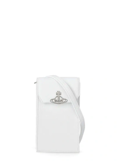 Vivienne Westwood Orb Plaque Phone Holder In White