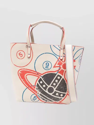 VIVIENNE WESTWOOD RECTANGULAR TOTE BAG GRAPHIC PRINT