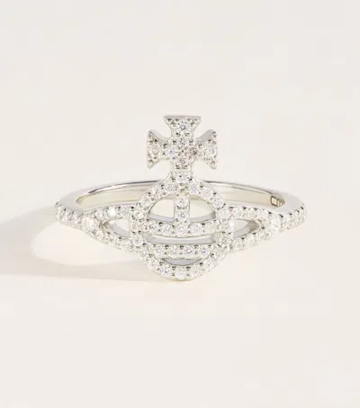 Vivienne Westwood Recycled Silver Calliope Ring In White