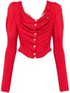 Vivienne Westwood Bea Corset Cardi Wool Red 42 Women In Red