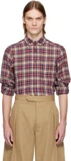 Vivienne Westwood Two Button Krall Shirt Linen Check Shirting 56 Men In Ss25-o202
