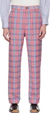 Vivienne Westwood Red & Blue Doc Trousers In Ss25-f207