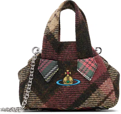 Vivienne Westwood Red & Brown Archive Mini Yasmine Bag