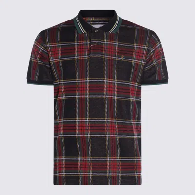 Vivienne Westwood Red And Green Cotton Polo Shirt In Black