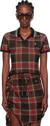 Vivienne Westwood Plaid Polo Ribbed Cuffs In Multi