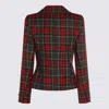Vivienne Westwood Red And Green Wool Blazer In Burgundy