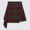 Vivienne Westwood Asymmetric Wrap Skirt With Check Pattern And Button Fastening
