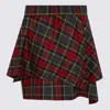 Vivienne Westwood Asymmetric Wrap Skirt With Check Pattern And Button Fastening