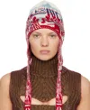 Vivienne Westwood Red & White Fairisle Flap Ears Beanie