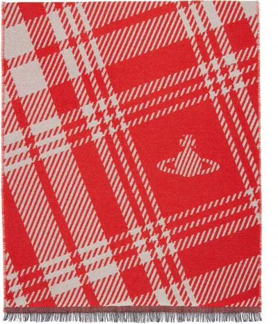 Vivienne Westwood Red & White Tartan Scarf