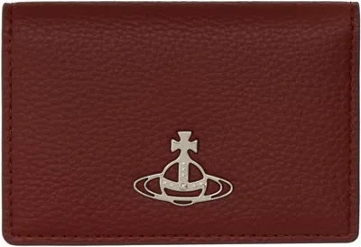 Vivienne Westwood Red Bifold Card Holder In Burgundy