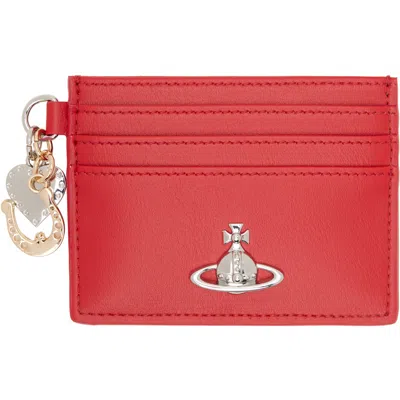 Vivienne Westwood Red Charm Card Holder In H404 Red