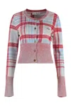 VIVIENNE WESTWOOD RED COTTON BLEND CARDIGAN FOR WOMEN