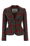 Vivienne Westwood Drunken Jacket With Tartan Wool Pattern