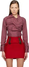 Vivienne Westwood Red Drunken Shirt In Burgundy