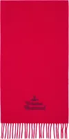Vivienne Westwood Red Embroidered Scarf