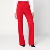 Vivienne Westwood Flared Wool Pants High Waist In Red