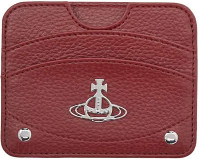 Vivienne Westwood Red Half Moon Card Holder In H407 Red