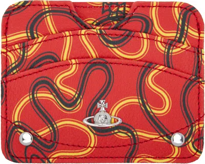 Vivienne Westwood Red Half Moon Flat Card Holder