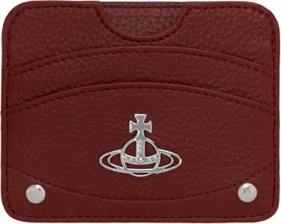 Vivienne Westwood Red Half Moon Flat Card Holder In Aw24-h407
