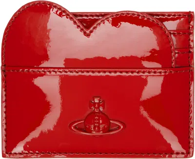 Vivienne Westwood Red Heart Card Holder In Aw24-h406