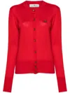 Vivienne Westwood Bea Lightweight Cotton Blend Cardigan Clothing In Red