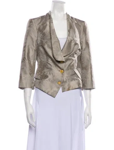 Pre-owned Vivienne Westwood Red Label 2012 Floral Print Blazer In Gray