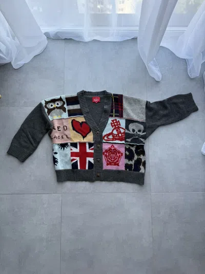 Pre-owned Vivienne Westwood Red Label Knitted Cardigan Sweater Opium In Multi