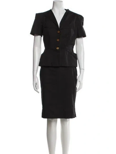 Pre-owned Vivienne Westwood Red Label Pleated Accents Skirt Suit In Gray