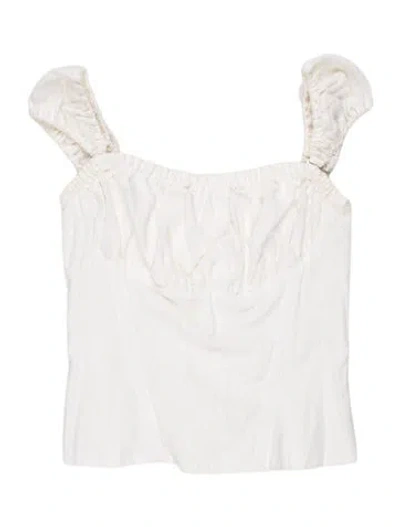 Pre-owned Vivienne Westwood Red Label Polka Dot Print Off-the-shoulder Top In White