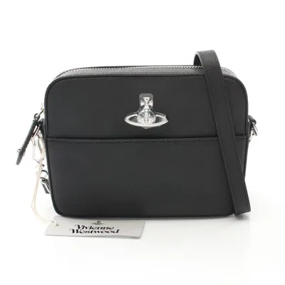 Vivienne Westwood Red Label Saffiano Camera Bag Shoulder Bag 4303006441214n401 In Black