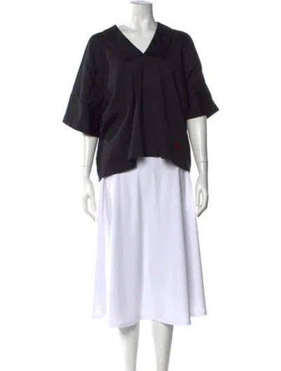 Pre-owned Vivienne Westwood Red Label V-neck Short Sleeve Top In Black