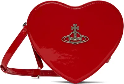 Vivienne Westwood Red Louise Heart Crossbody Bag In H401 Red