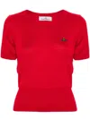 Vivienne Westwood Bea Knitted Short-sleeved Top Clothing In Red