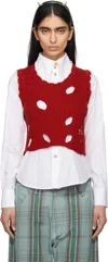 Vivienne Westwood Red Slash Tank Top In H401 Red