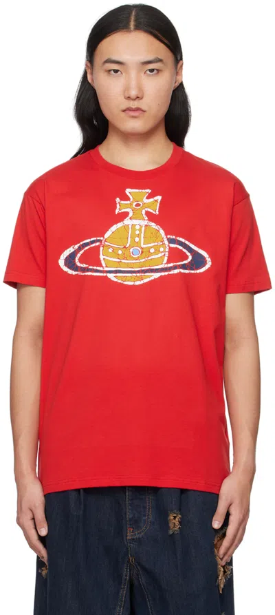 Vivienne Westwood Red Time Machine T-shirt In Ss24-h410