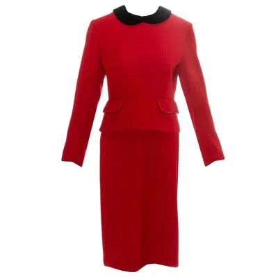 Pre-owned Vivienne Westwood Red Wool Back-to-front Skirt Suit, Fw 1991