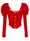 Vivienne Westwood Bea Corset Cardi Wool Red 42 Women In Red