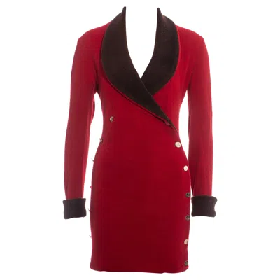 Pre-owned Vivienne Westwood Red Wool Double-breasted Blazer Dress, Fw 1989