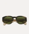 Vivienne Westwood Reed Sunglasses Green Acetate Men In Green