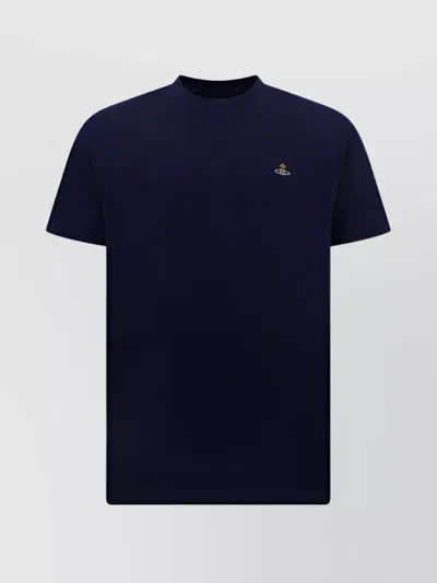 Vivienne Westwood Regular Fit Cotton Crew Neck T-shirt In Blue