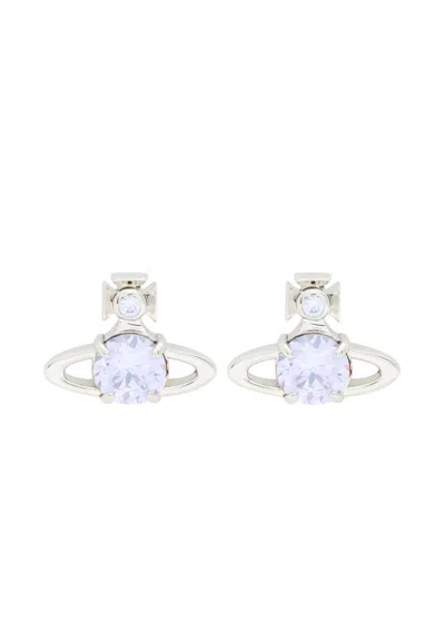 Vivienne Westwood Reina Crystal-embellished Orb Stud Earrings In Metallic