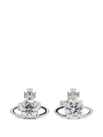 Vivienne Westwood Reina Crystal-embellished Earrings In Metallic
