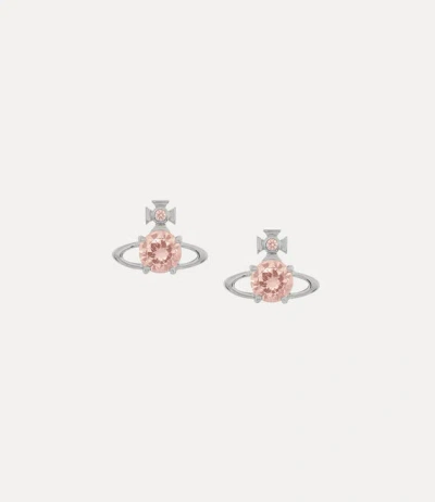 Vivienne Westwood Reina Earrings Platinum-champagne-cz Platinum-champagne-cz Women In Pink